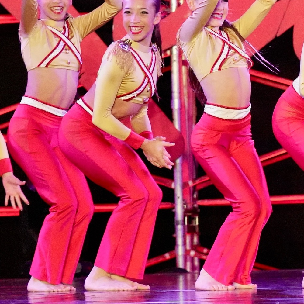 Custom Chelsea B Dance costume gold and red Size 10/12 Solider Theme Saints - Picture 6 of 12